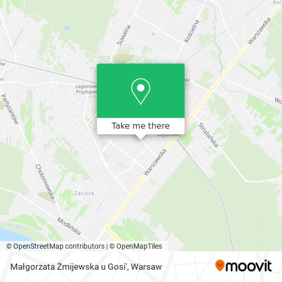 Małgorzata Żmijewska u Gosi' map