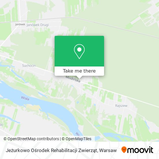 Jeżurkowo Ośrodek Rehabilitacji Zwierząt map