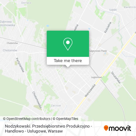 Nodzykowski. Przedsiębiorstwo Produkcyjno - Handlowo - Usługowe map