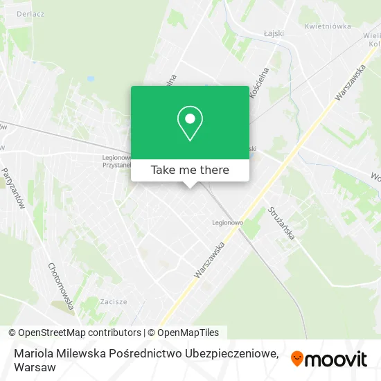 Карта Mariola Milewska Pośrednictwo Ubezpieczeniowe