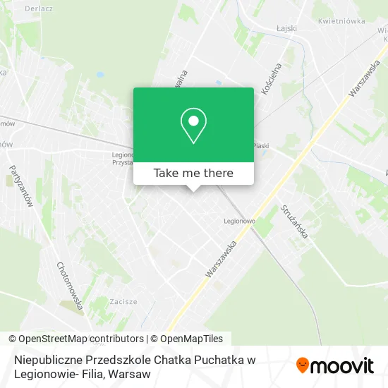 Niepubliczne Przedszkole Chatka Puchatka w Legionowie- Filia map
