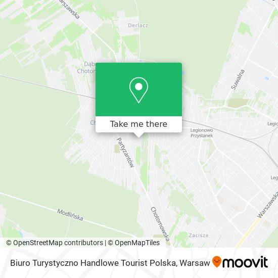 Biuro Turystyczno Handlowe Tourist Polska map