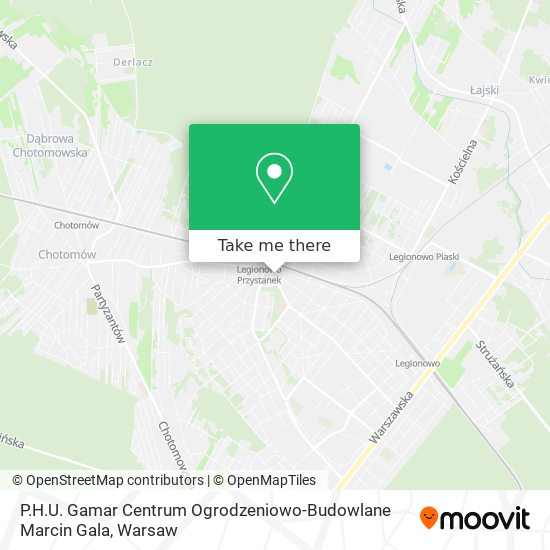 P.H.U. Gamar Centrum Ogrodzeniowo-Budowlane Marcin Gala map