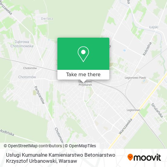 Usługi Kumunalne Kamieniarstwo Betoniarstwo Krzysztof Urbanowski map