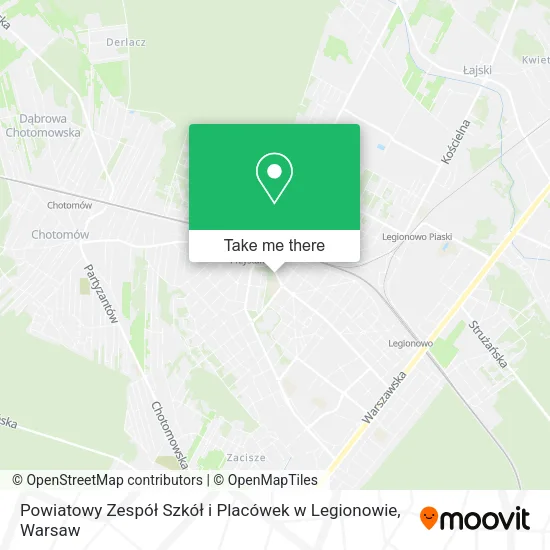 Powiatowy Zespół Szkół i Placówek w Legionowie map