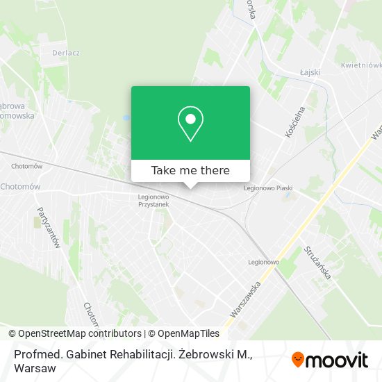 Profmed. Gabinet Rehabilitacji. Żebrowski M. map