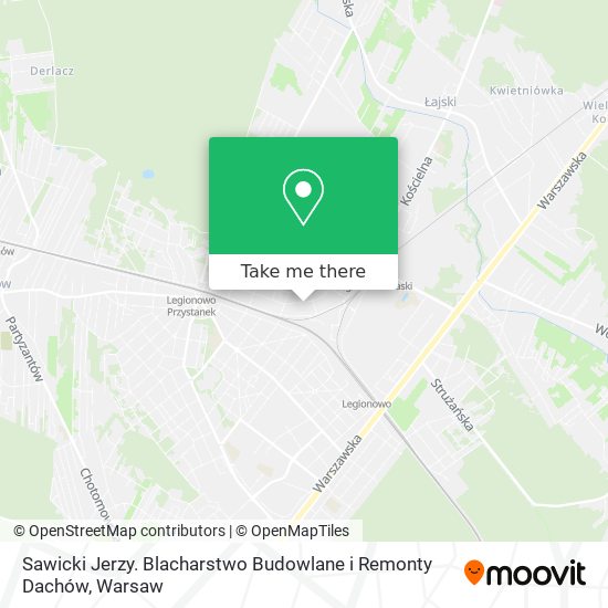 Sawicki Jerzy. Blacharstwo Budowlane i Remonty Dachów map