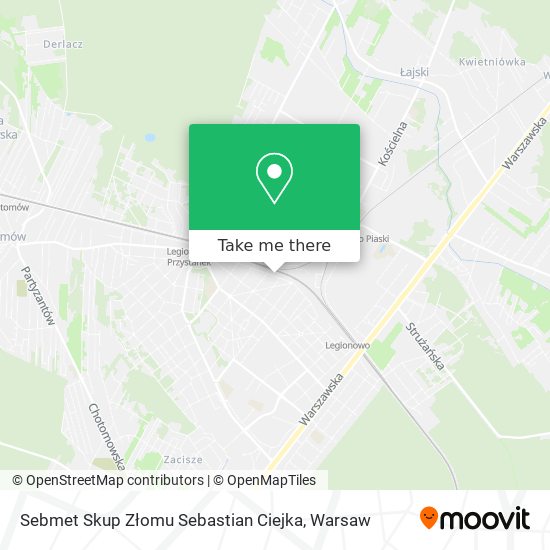 Sebmet Skup Złomu Sebastian Ciejka map