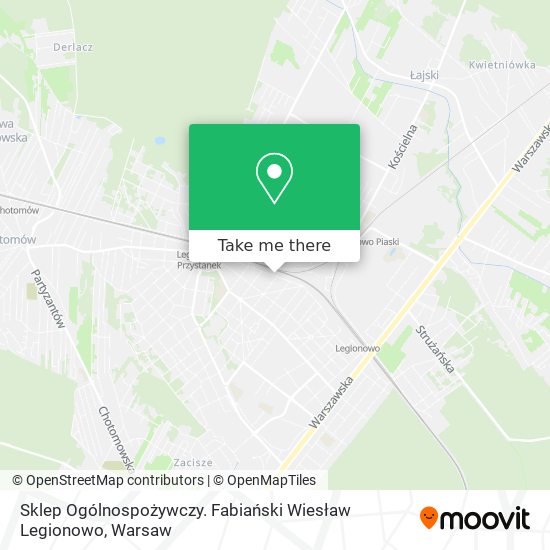 Sklep Ogólnospożywczy. Fabiański Wiesław Legionowo map