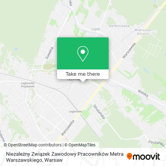 Niezależny Związek Zawodowy Pracowników Metra Warszawskiego map