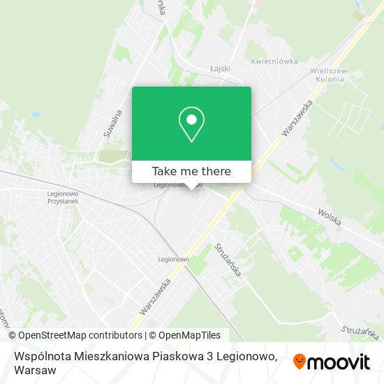 Карта Wspólnota Mieszkaniowa Piaskowa 3 Legionowo