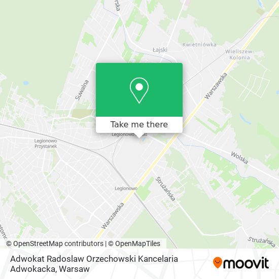 Карта Adwokat Radoslaw Orzechowski Kancelaria Adwokacka