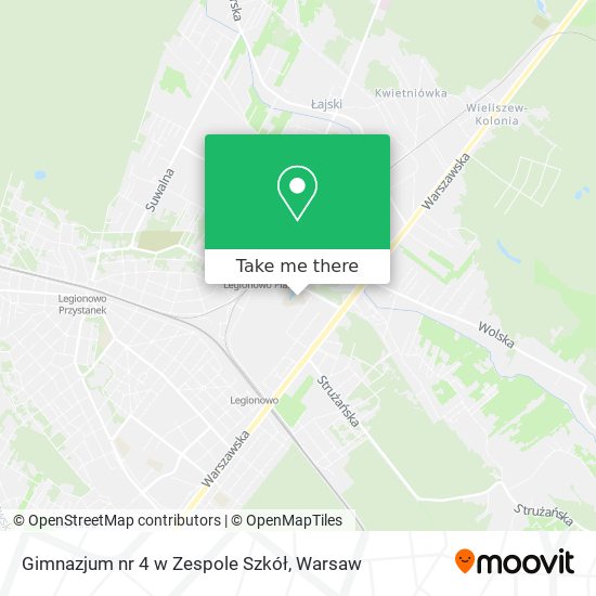 Gimnazjum nr 4 w Zespole Szkół map