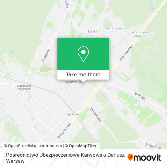 Pośrednictwo Ubezpieczeniowe Karwowski Dariusz map