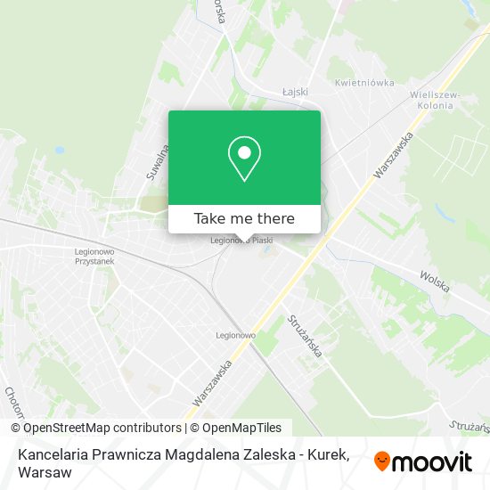 Kancelaria Prawnicza Magdalena Zaleska - Kurek map