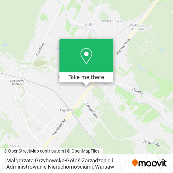 Małgorzata Grzybowska-Gołoś Zarządzanie i Administrowanie Nieruchomościami map