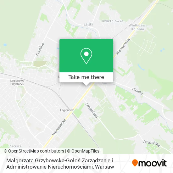 Małgorzata Grzybowska-Gołoś Zarządzanie i Administrowanie Nieruchomościami map