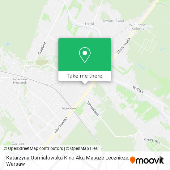 Карта Katarzyna Ośmiałowska Kino Aka Masaże Lecznicze