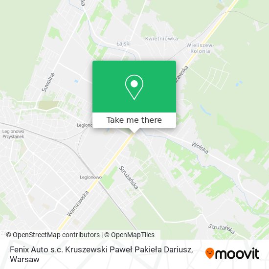 Fenix Auto s.c. Kruszewski Paweł Pakieła Dariusz map