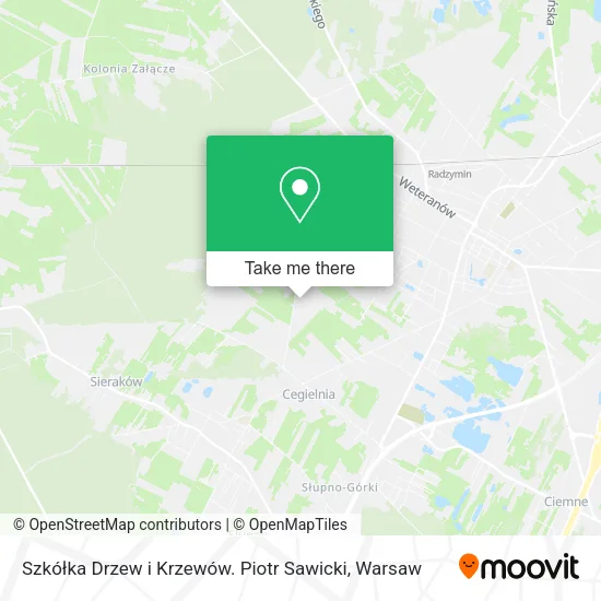 Szkółka Drzew i Krzewów. Piotr Sawicki map