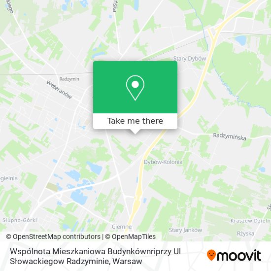 Wspólnota Mieszkaniowa Budynkównriprzy Ul Słowackiegow Radzyminie map