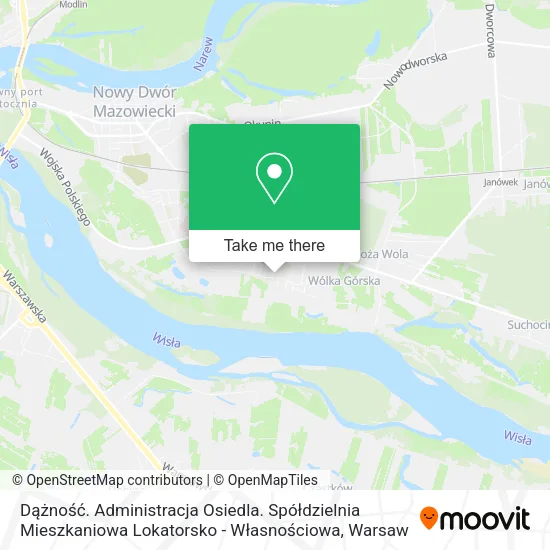 Dążność. Administracja Osiedla. Spółdzielnia Mieszkaniowa Lokatorsko - Własnościowa map
