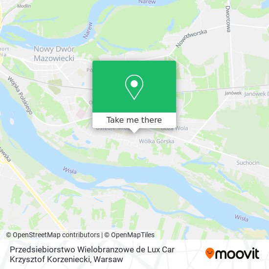 Карта Przedsiebiorstwo Wielobranzowe de Lux Car Krzysztof Korzeniecki