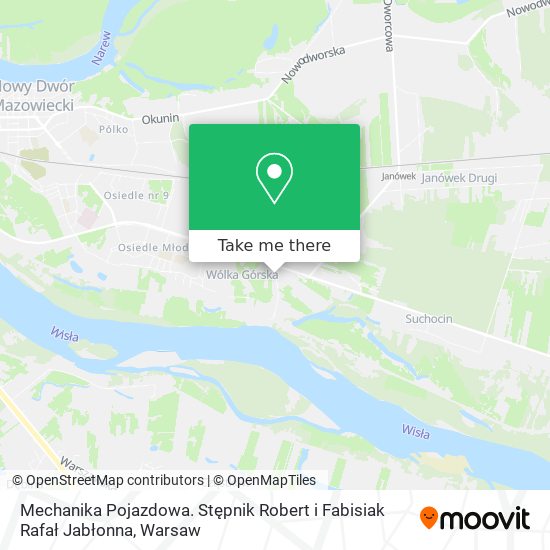 Mechanika Pojazdowa. Stępnik Robert i Fabisiak Rafał Jabłonna map