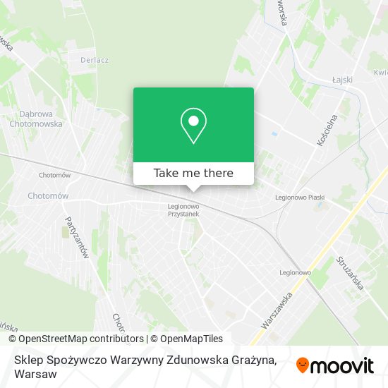 Sklep Spożywczo Warzywny Zdunowska Grażyna map