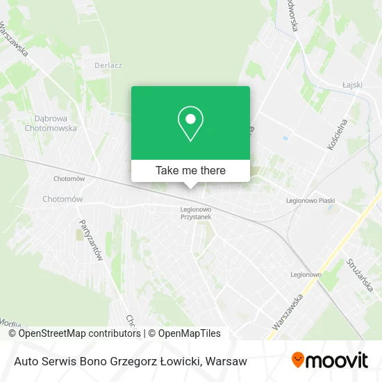 Карта Auto Serwis Bono Grzegorz Łowicki