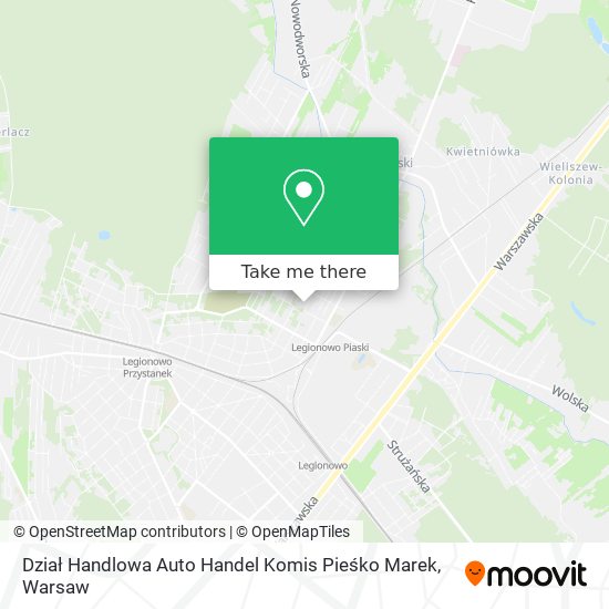 Карта Dział Handlowa Auto Handel Komis Pieśko Marek