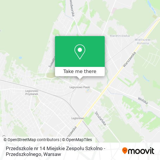 Карта Przedszkole nr 14 Miejskie Zespołu Szkolno - Przedszkolnego