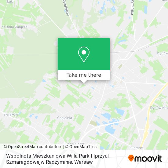 Карта Wspólnota Mieszkaniowa Willa Park I Iprzyul Szmaragdowejw Radzyminie