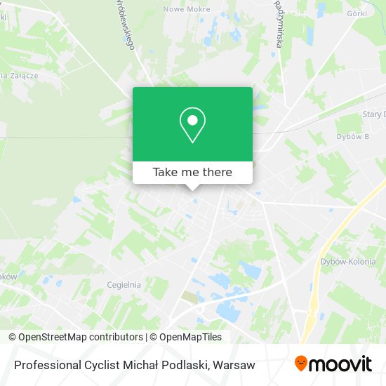 Professional Cyclist Michał Podlaski map