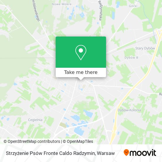 Strzyżenie Psów Fronte Caldo Radzymin map