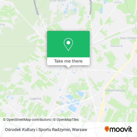 Ośrodek Kultury i Sportu Radzymin map