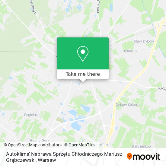 Autoklima' Naprawa Sprzętu Chłodniczego Mariusz Grąbczewski map