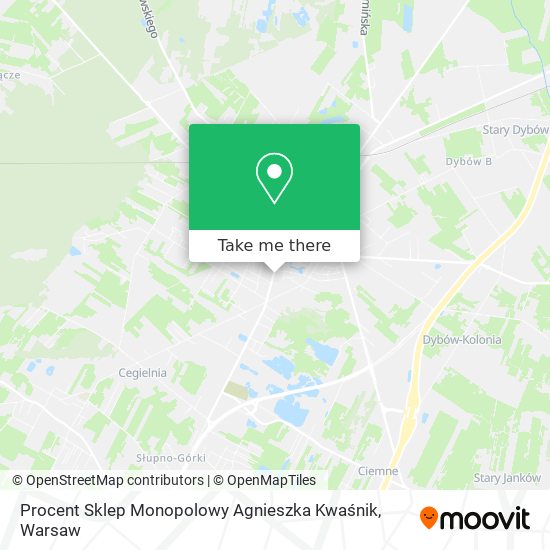 Procent Sklep Monopolowy Agnieszka Kwaśnik map