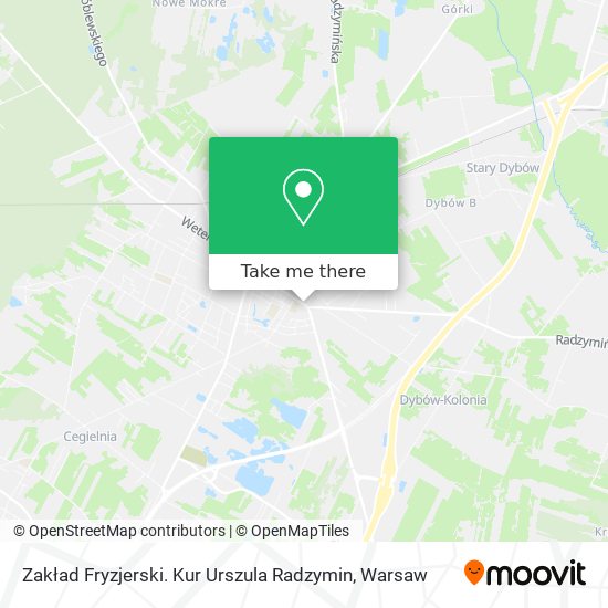 Zakład Fryzjerski. Kur Urszula Radzymin map