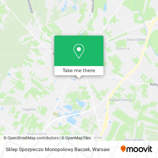 Sklep Spozywczo Monopolowy Baczek map