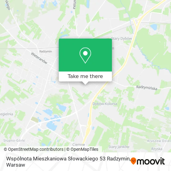 Карта Wspólnota Mieszkaniowa Słowackiego 53 Radzymin