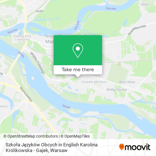 Szkoła Języków Obcych in English Karolina Królikowska - Gajek map