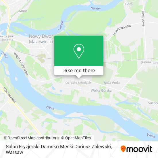 Salon Fryzjerski Damsko Meski Dariusz Zalewski map