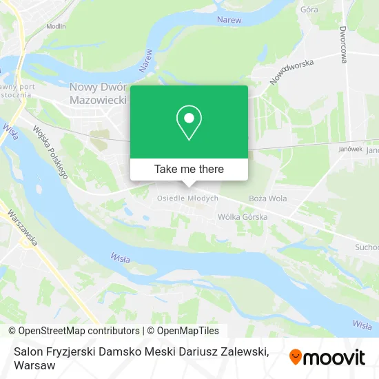 Salon Fryzjerski Damsko Meski Dariusz Zalewski map