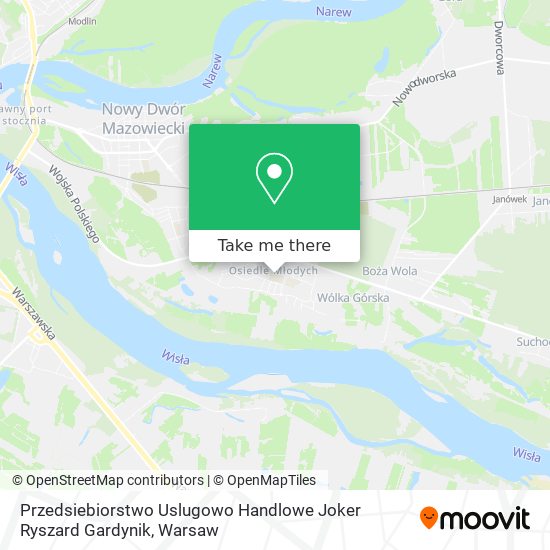 Przedsiebiorstwo Uslugowo Handlowe Joker Ryszard Gardynik map