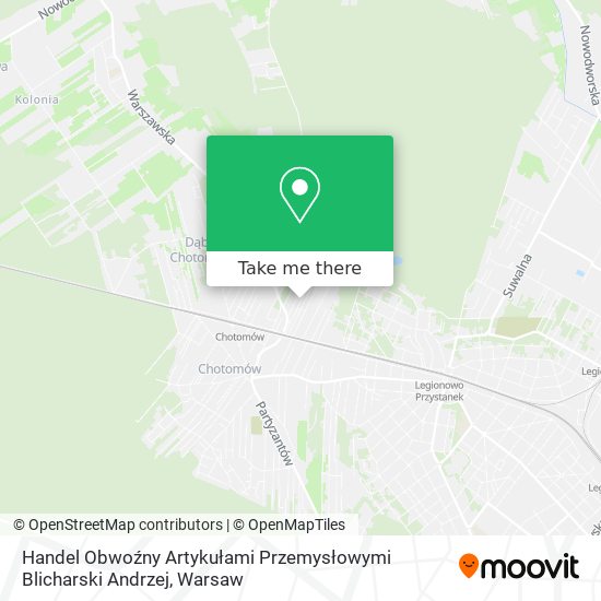 Handel Obwoźny Artykułami Przemysłowymi Blicharski Andrzej map