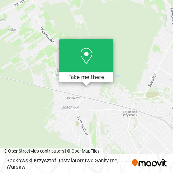 Baćkowski Krzysztof. Instalatorstwo Sanitarne map