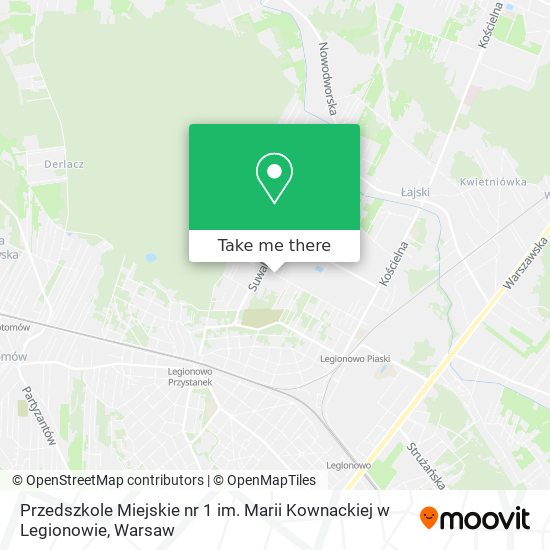 Przedszkole Miejskie nr 1 im. Marii Kownackiej w Legionowie map