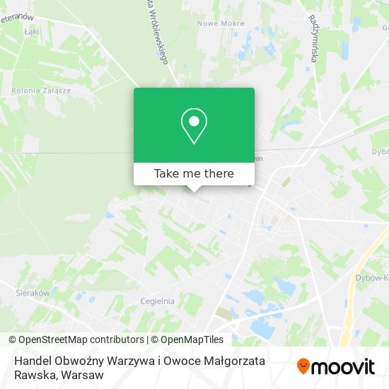 Handel Obwoźny Warzywa i Owoce Małgorzata Rawska map