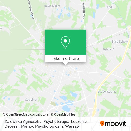 Zalewska Agnieszka. Psychoterapia, Leczenie Depresji, Pomoc Psychologiczna map